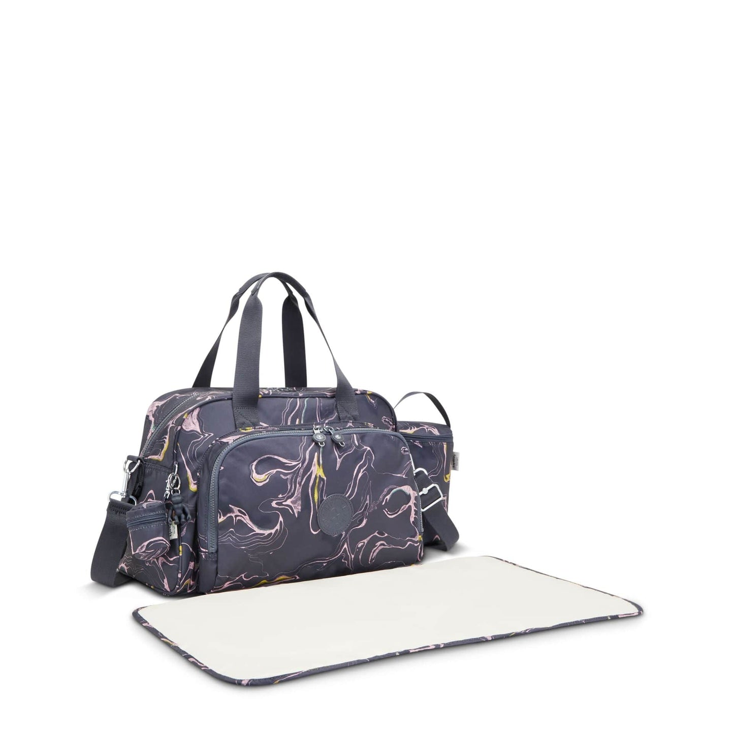 KIPLING-Camama-حقيبة أطفال كبيرة (مع حصيرة تغيير الحفاضات)-رخامية ناعمة-I4068-TV7
