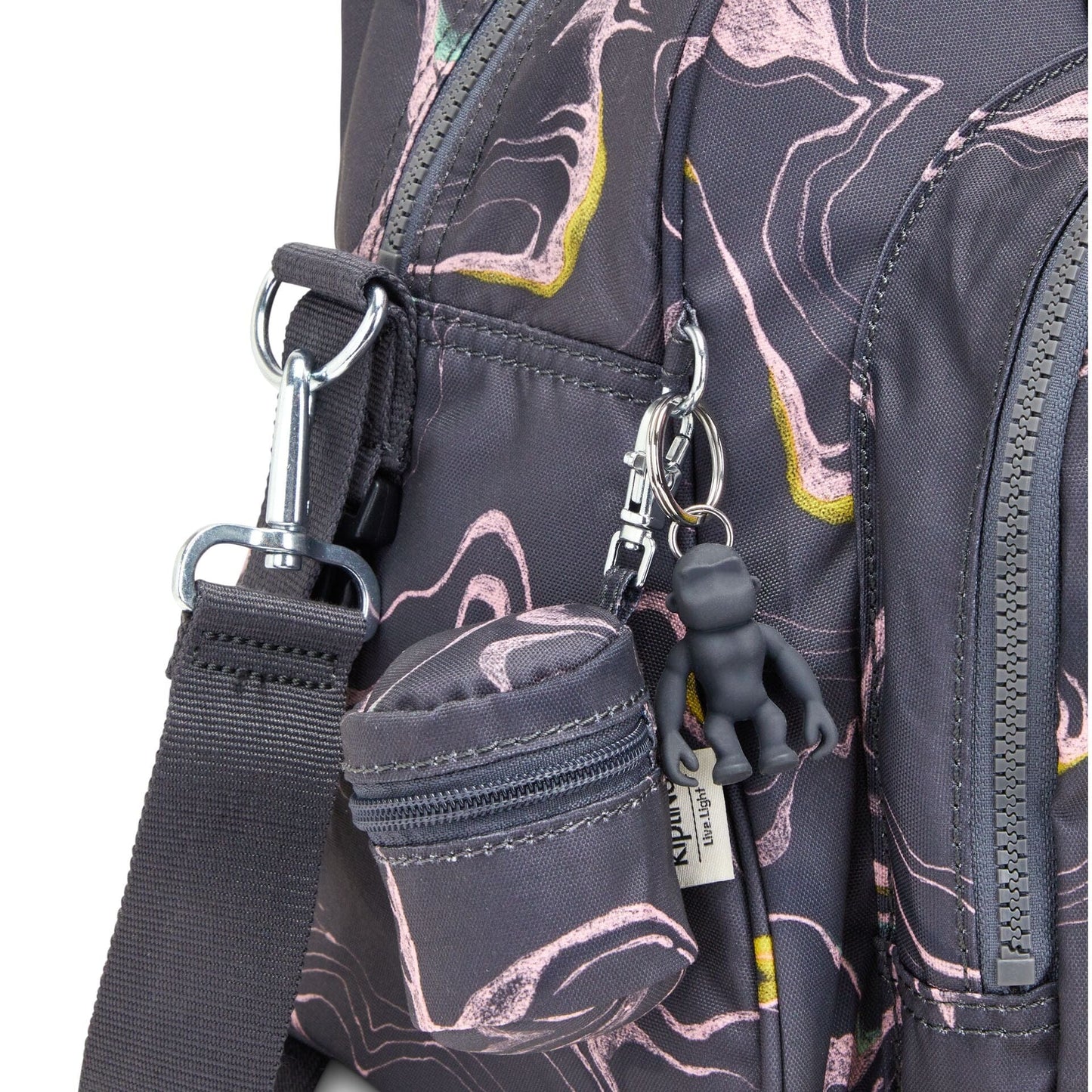 KIPLING-Camama-حقيبة أطفال كبيرة (مع حصيرة تغيير الحفاضات)-رخامية ناعمة-I4068-TV7