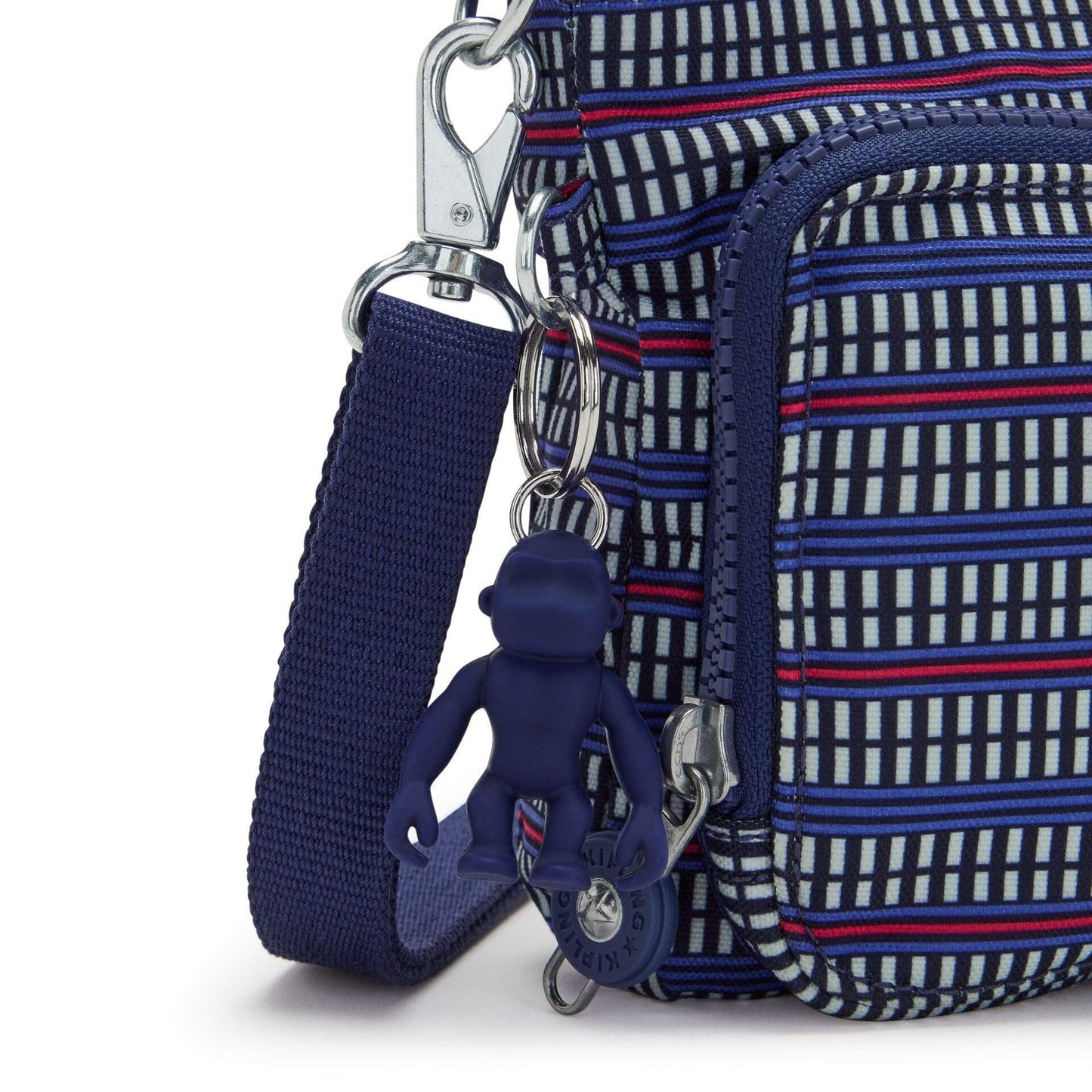 KIPLING-MYRTE-حقيبة كروس صغيرة بطبعة هندسية زرقاء-I4173-TH8 - I4173-TH8