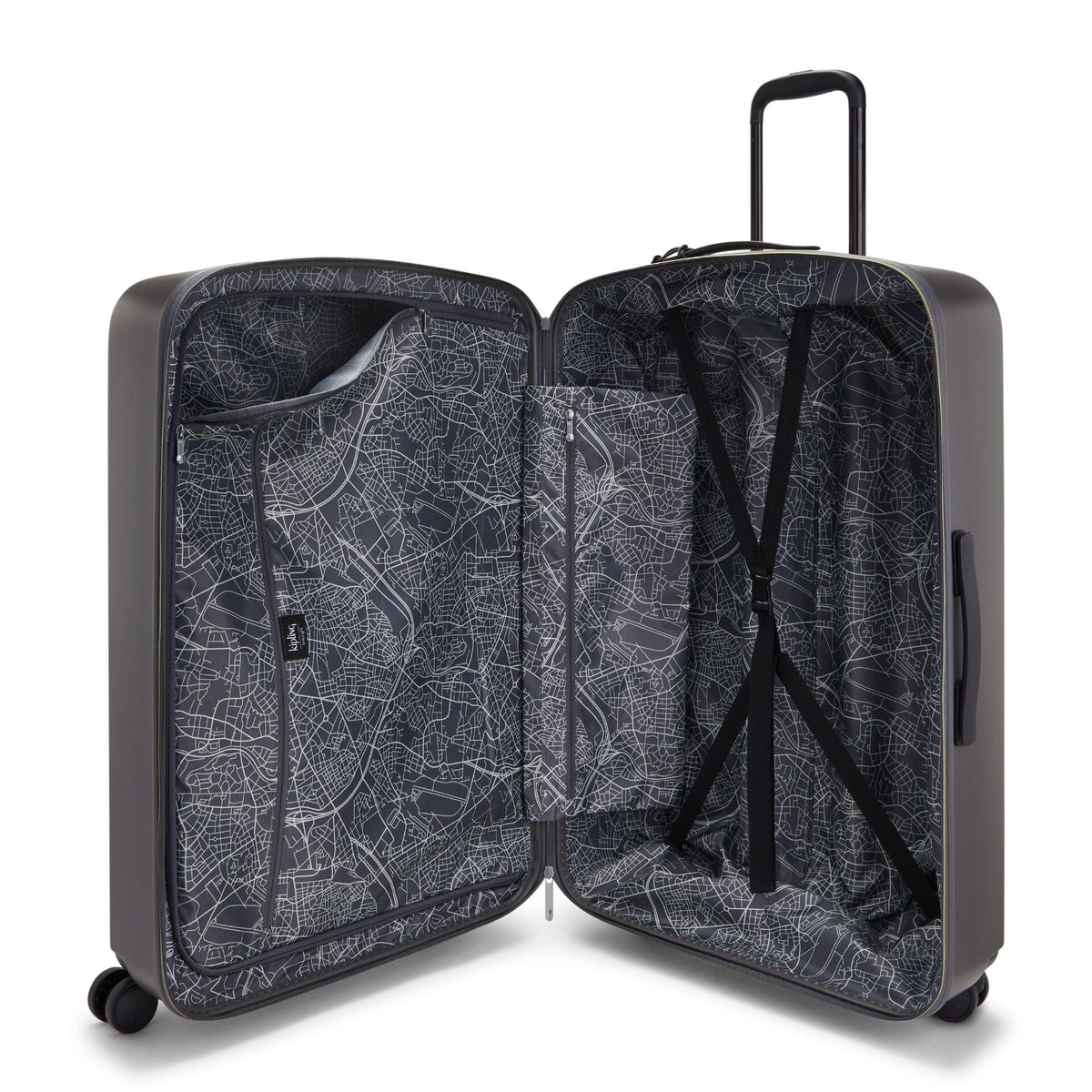 KIPLING-Curiosity L-حقيبة سفر بعجلات كبيرة - رمادي رخامي - I4295-Z15