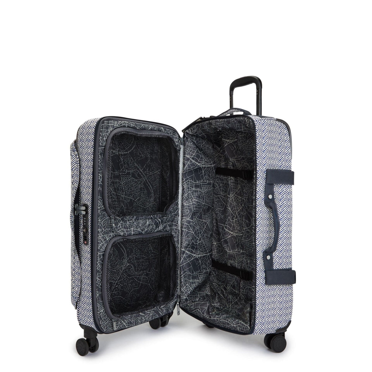 KIPLING-Spontaneous M-Medium حقيبة بعجلات-Urban Chevron-I4556-V44