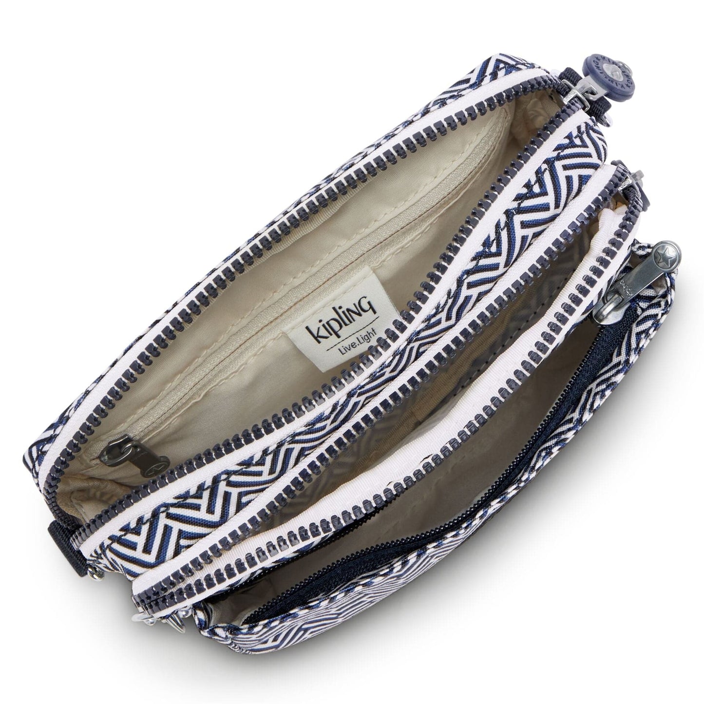 KIPLING-Abanu Multi-Small crossbody convertible to waist bag (with removed straps)-Urban Chevron-I4706-V44