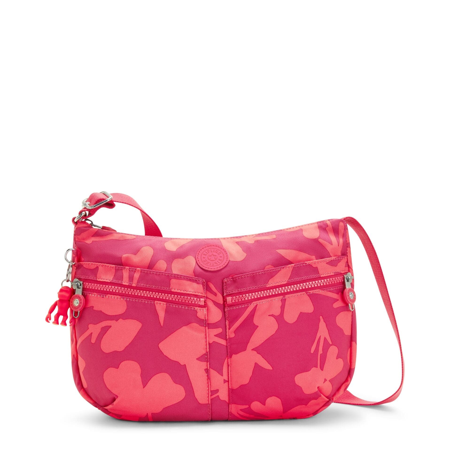 KIPLING-Izellah-Medium crossbody-Coral Print-I5034-T44