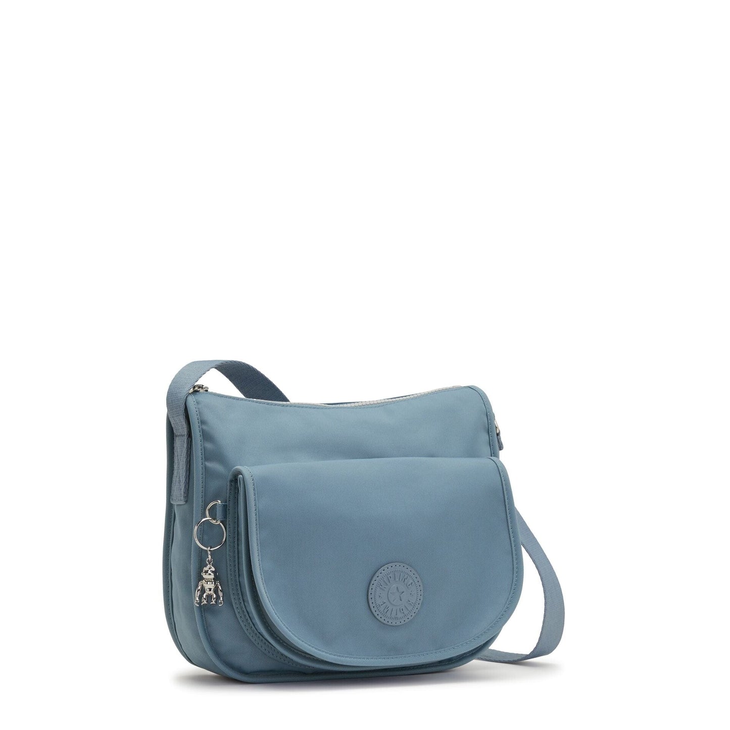 KIPLING-RENIA-حقيبة كتف متوسطة الحجم-رمادي متوهج T-I5253-V53