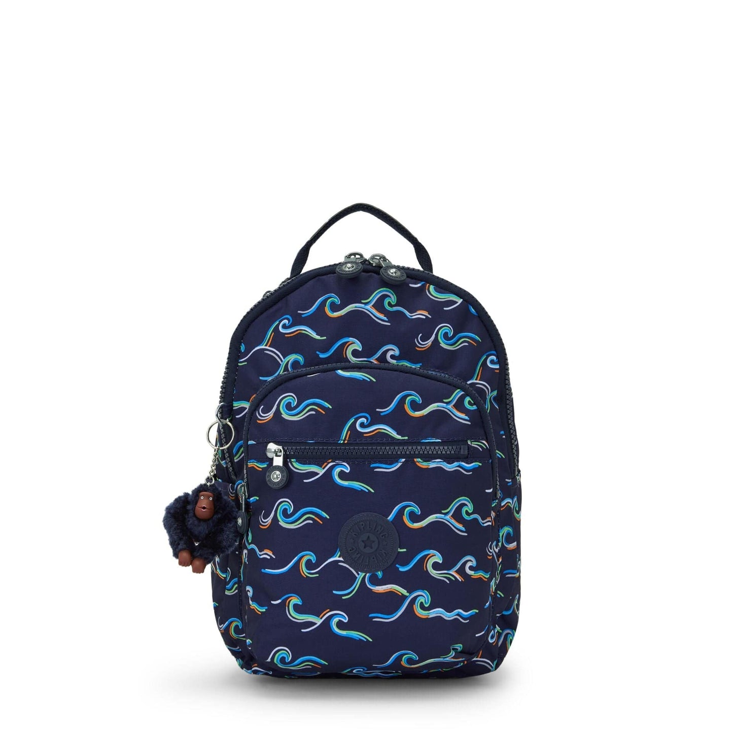 KIPLING-Seoul S-Small Backpack with Tablet Compartment-Fun Ocean Print-I5357-W92