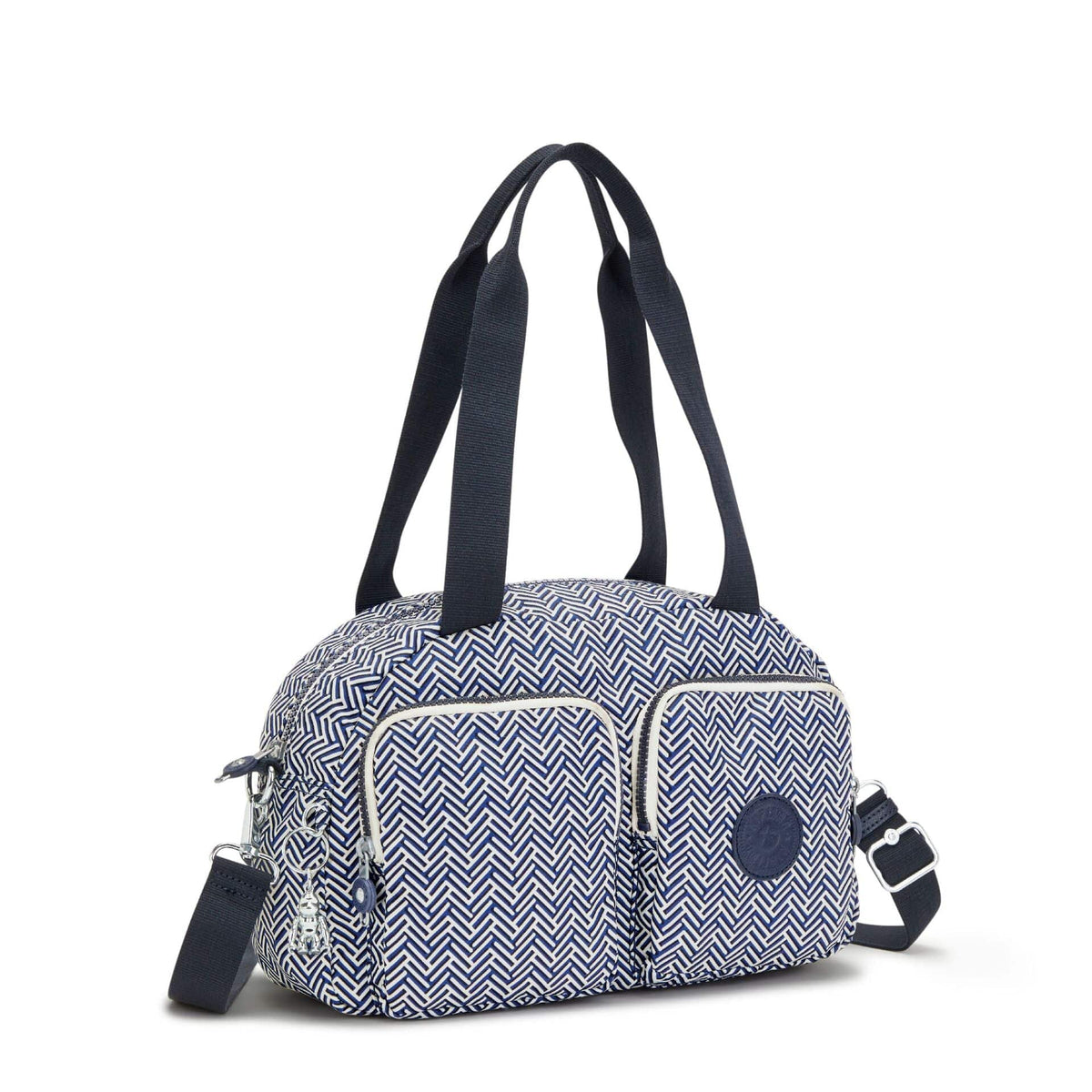 KIPLING-Cool Defea-حقيبة كتف متوسطة الحجم (بحزام كتف قابل للإزالة)-Urban Chevron-I5479-V44