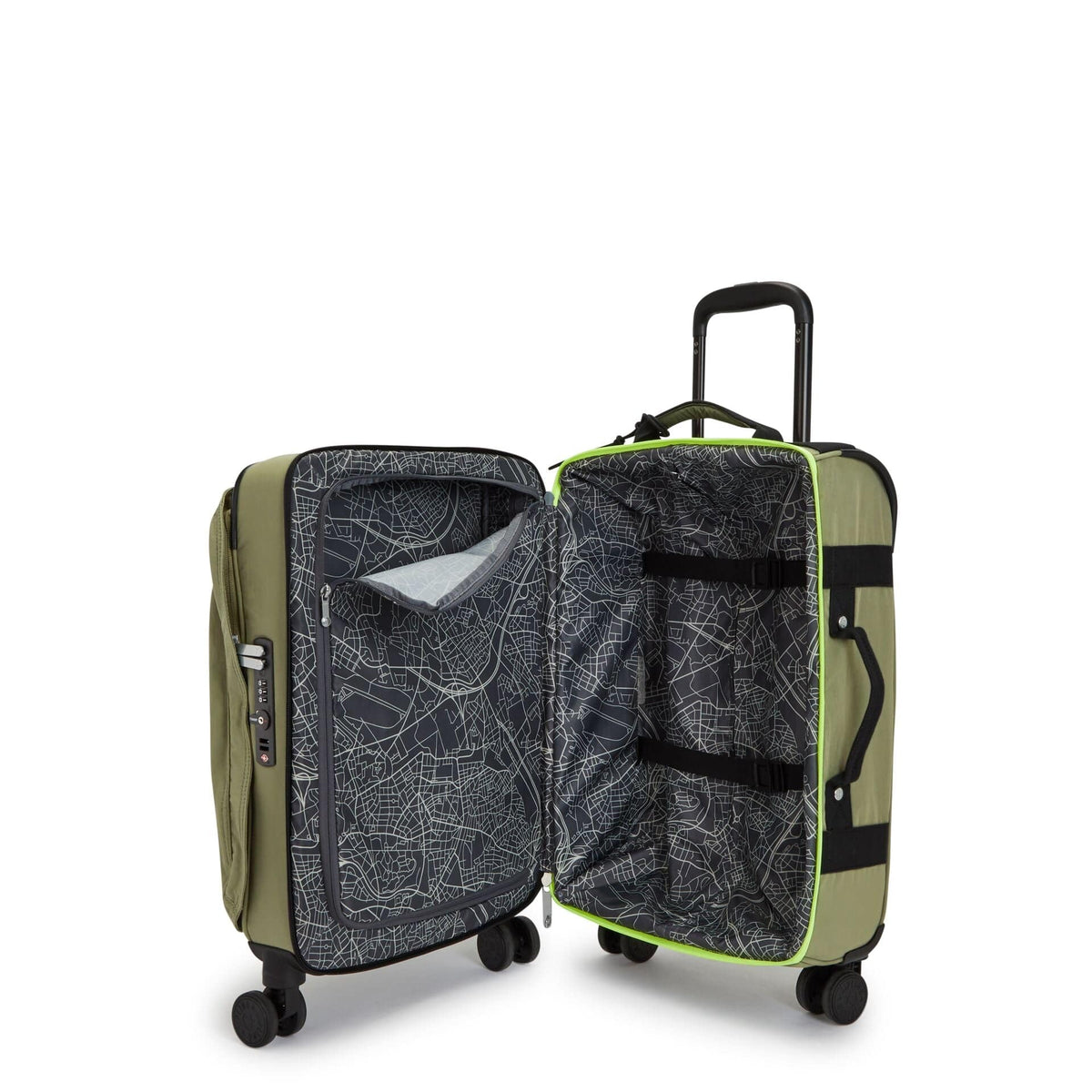 KIPLING-Spontaneous S-حقيبة سفر صغيرة بعجلات - Strong Moss C-I5508-R75