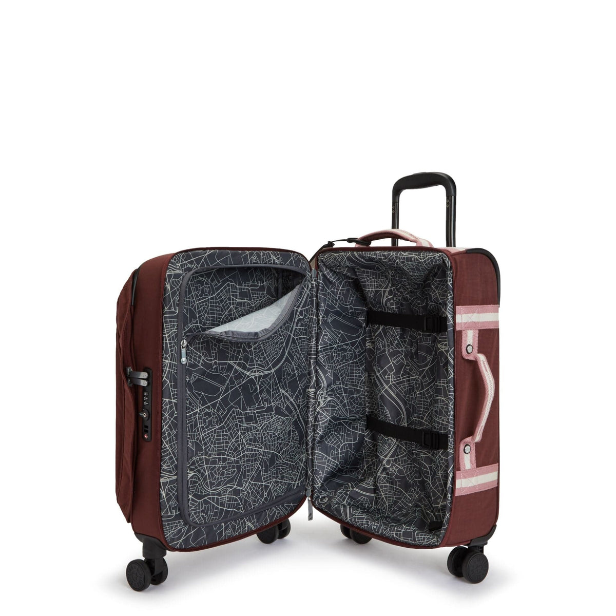 KIPLING-Spontaneous S-حقيبة سفر صغيرة بعجلات - لون الماهوجني Bl-I5508-Z00