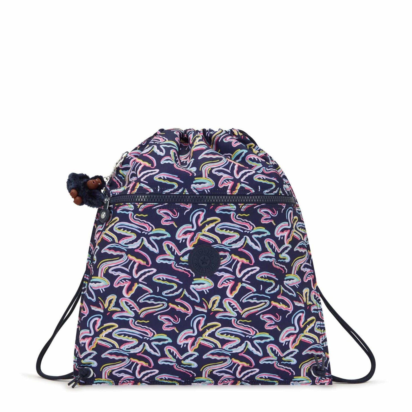KIPLING-Supertaboo-Medium Drawstring Bag-Palm Fiesta Print-I5637-3MC