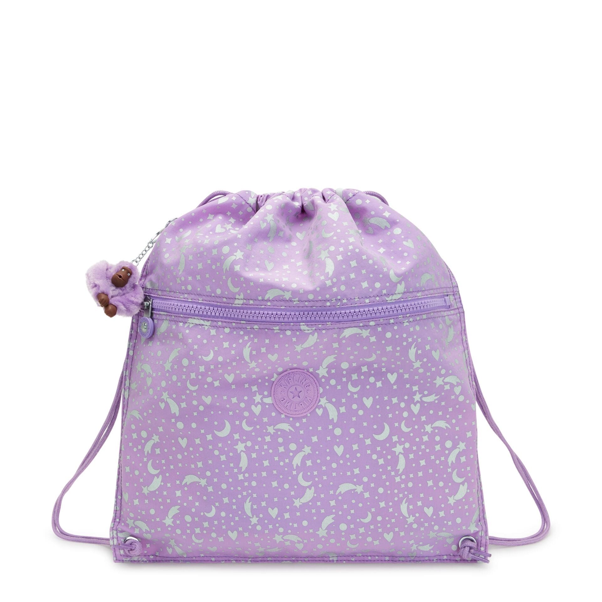KIPLING-Supertaboo-Medium backpack (with drawstring)-Galaxy Metallic-I5637-P06