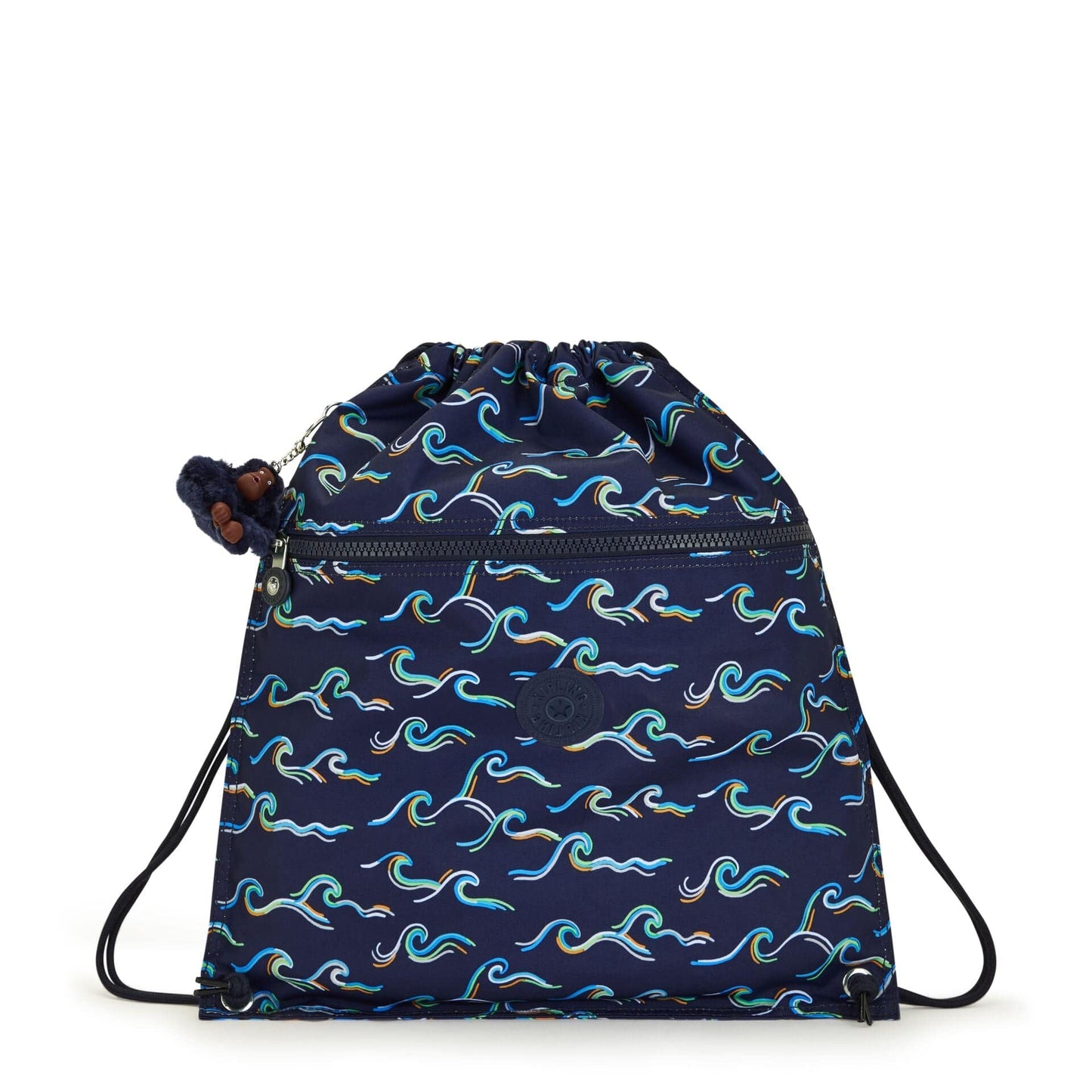 KIPLING-Supertaboo-Medium Drawstring Bag-Fun Ocean Print-I5637-W92