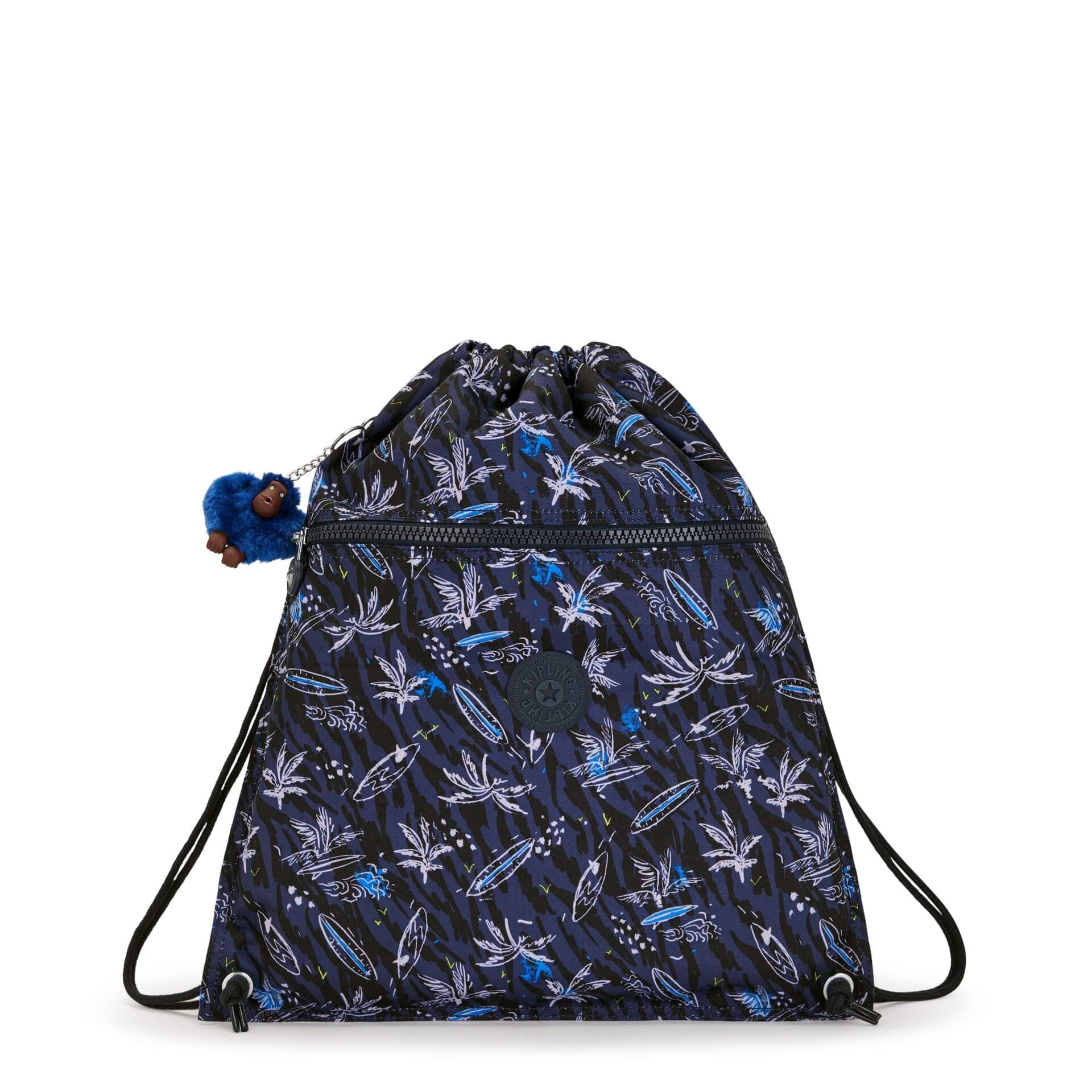KIPLING-Supertaboo-Medium Drawstring Bag-Surf Sea Print-I5637-Y70