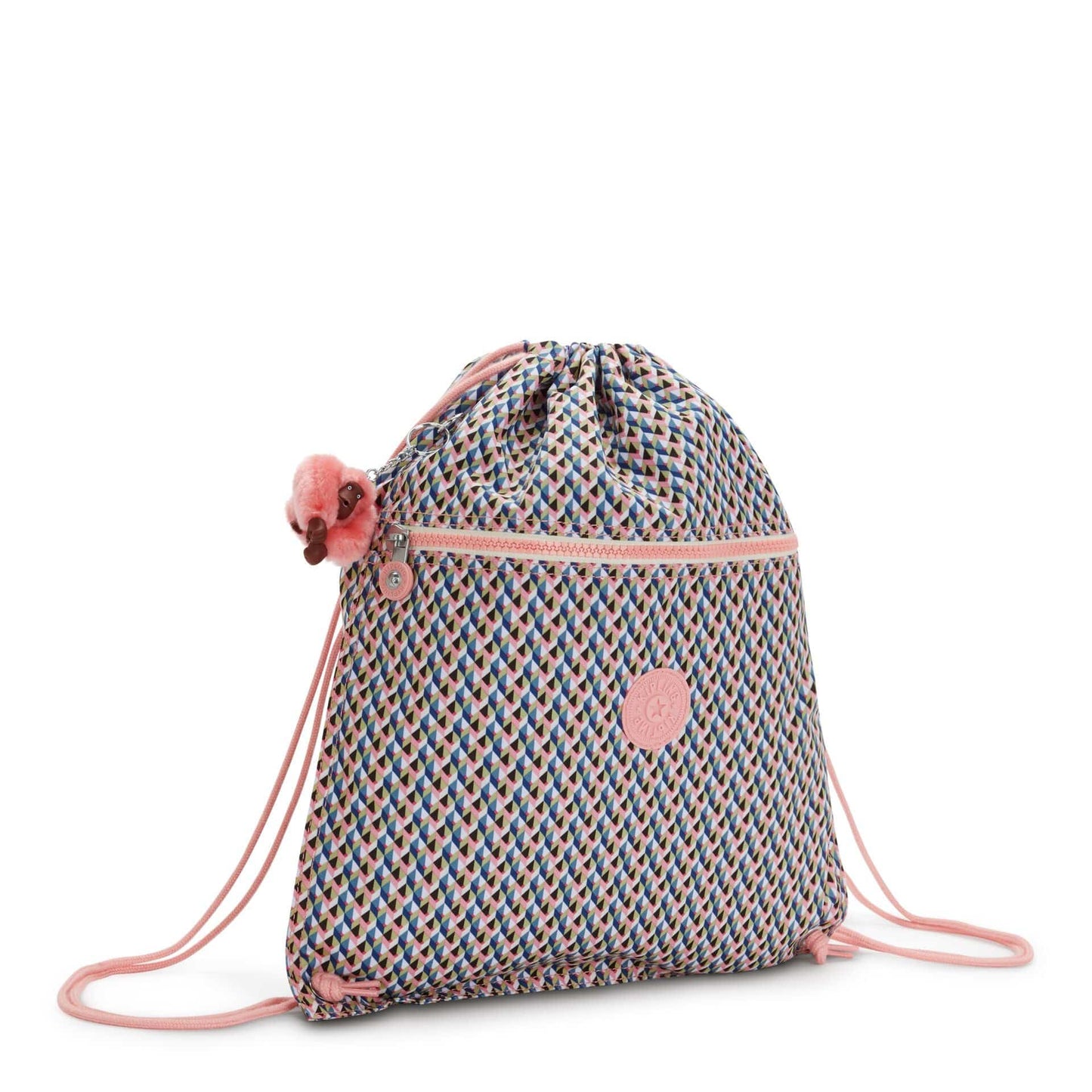 KIPLING-Supertaboo-حقيبة ظهر متوسطة الحجم (بسلك سحب)-Girly Geo-I5637-Z84