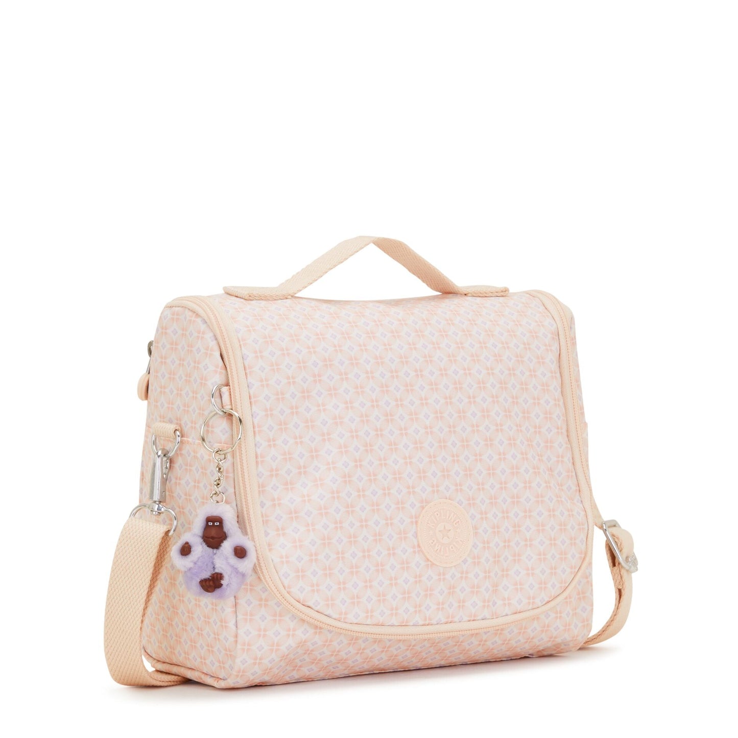 حقيبة غداء كبيرة Kipling New Kichirou Girly Tile Prt مع جيب مخصص للعربة C2I5749-5EH