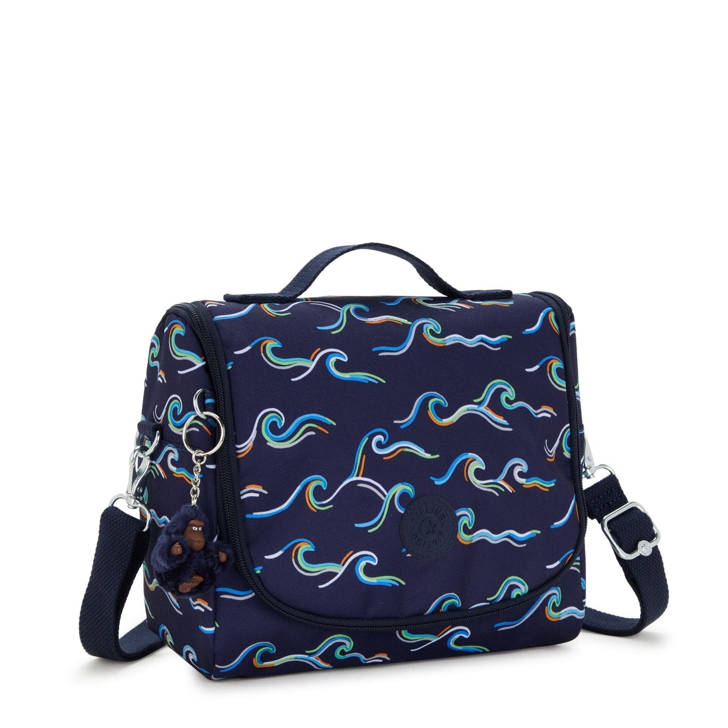 حقيبة غداء كبيرة بطبعة Fun Ocean من Kipling New Kichirou مع جيب عربة C2I5749-W92