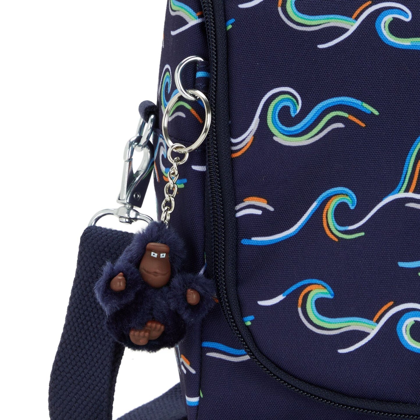 حقيبة غداء كبيرة بطبعة Fun Ocean من Kipling New Kichirou مع جيب عربة C2I5749-W92