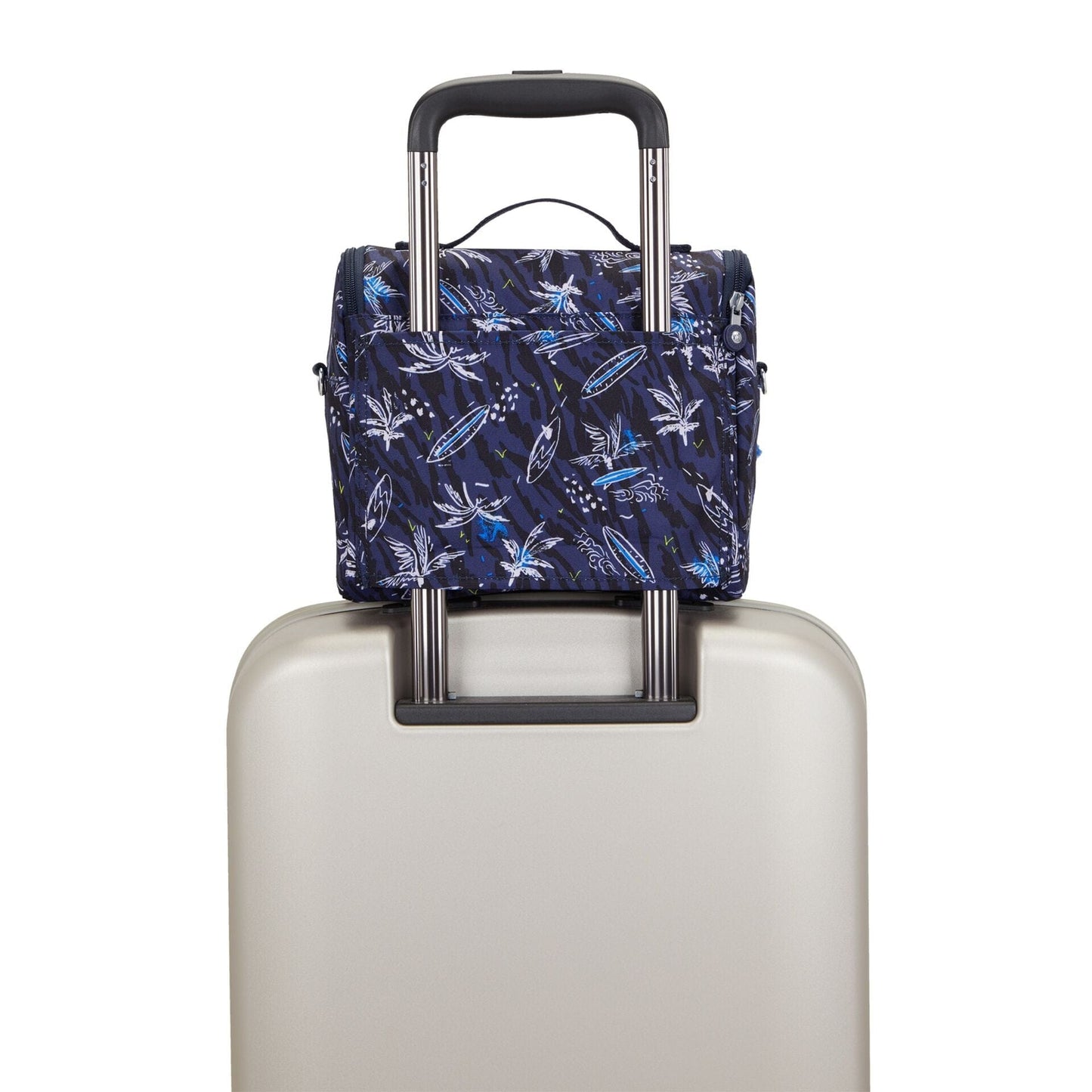 Kipling حقيبة غداء كبيرة New Kichirou بطبعة Surf Sea مع جيب ترولي C2I5749-Y70