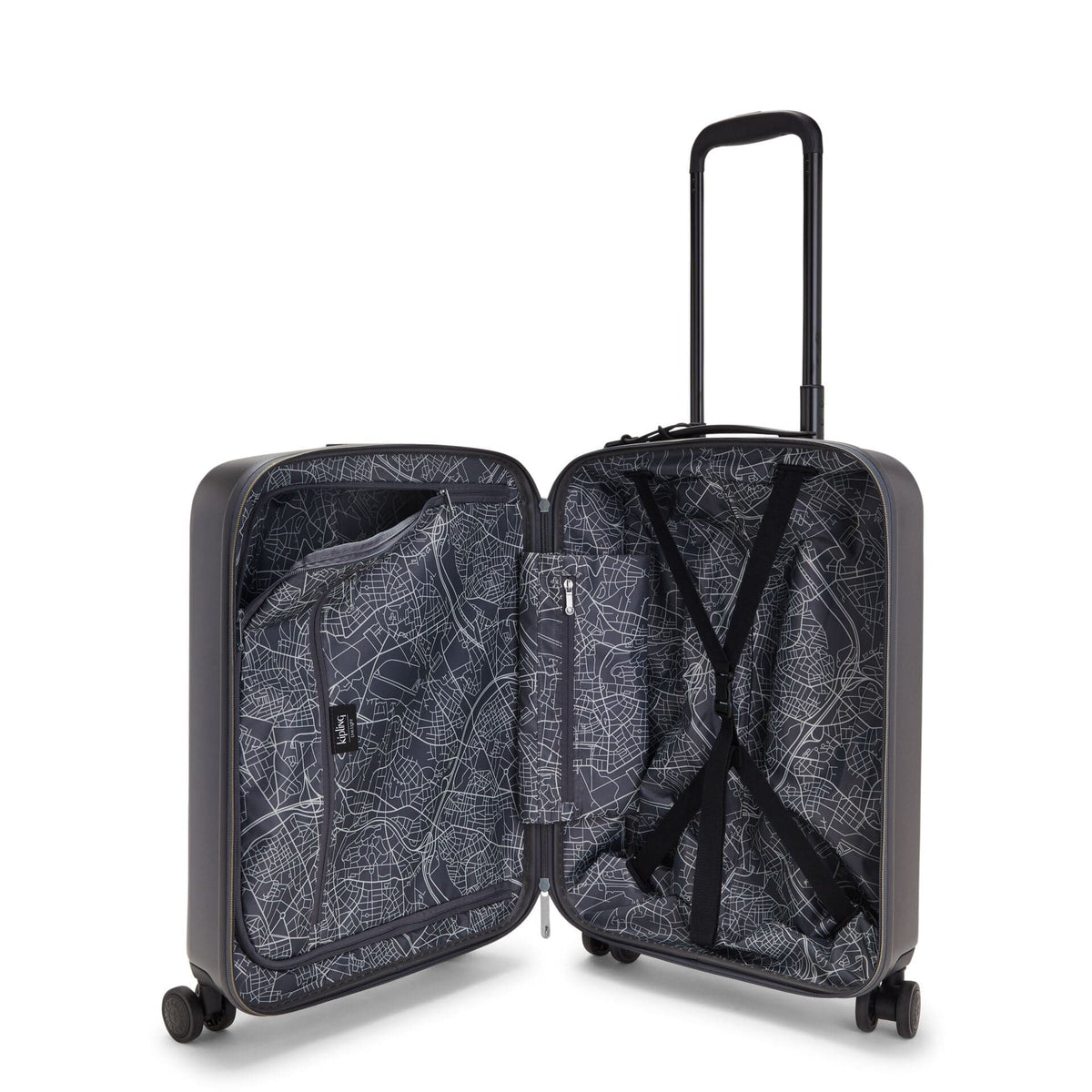 KIPLING-Curiosity S-حقيبة سفر صغيرة بعجلات - رمادي رخامي - I5993-Z15