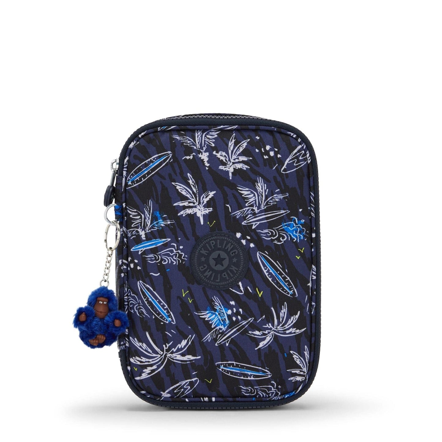 KIPLING-100 Pens-Large pencase holds up to 100 pens-Surf Sea Print-I6002-Y70