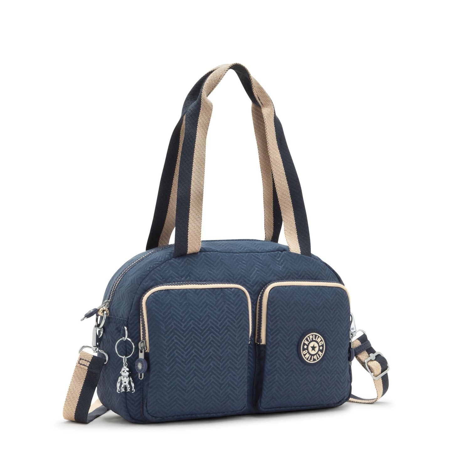 KIPLING-Cool Defea-حقيبة كتف متوسطة الحجم (بحزام كتف قابل للإزالة)-Endless Bl Embed-I6017-Y36