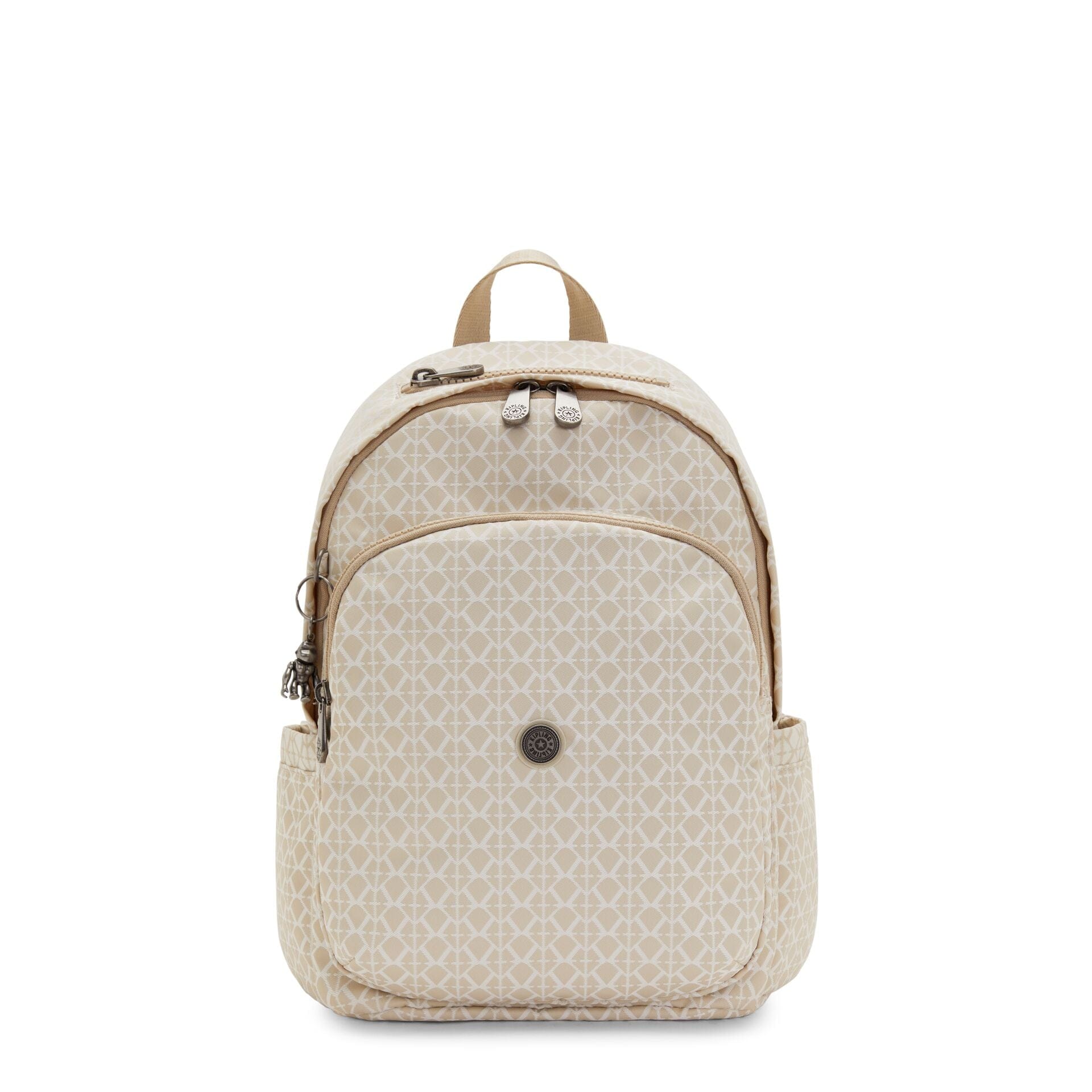 KIPLING-DELIA-Medium Backpack-Signature Beige-I6371-R63