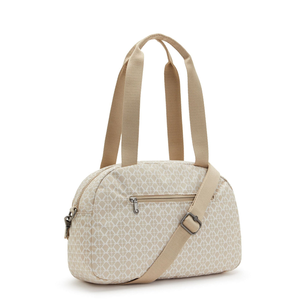 KIPLING-COOL DEFEA-حقيبة كتف متوسطة الحجم (بحزام كتف قابل للإزالة)-Signature Beige-I6454-R63