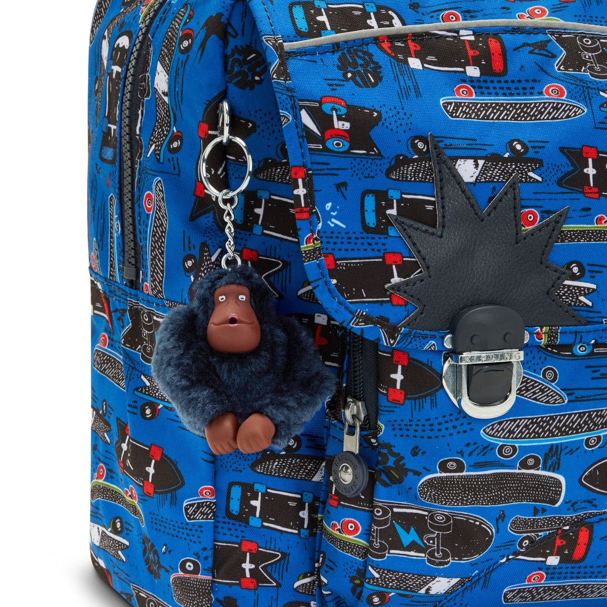 حقيبة ظهر KIPLING-Iniko-Medium (مع حماية للكمبيوتر المحمول) - New Scate Prt S-I7055-Y35