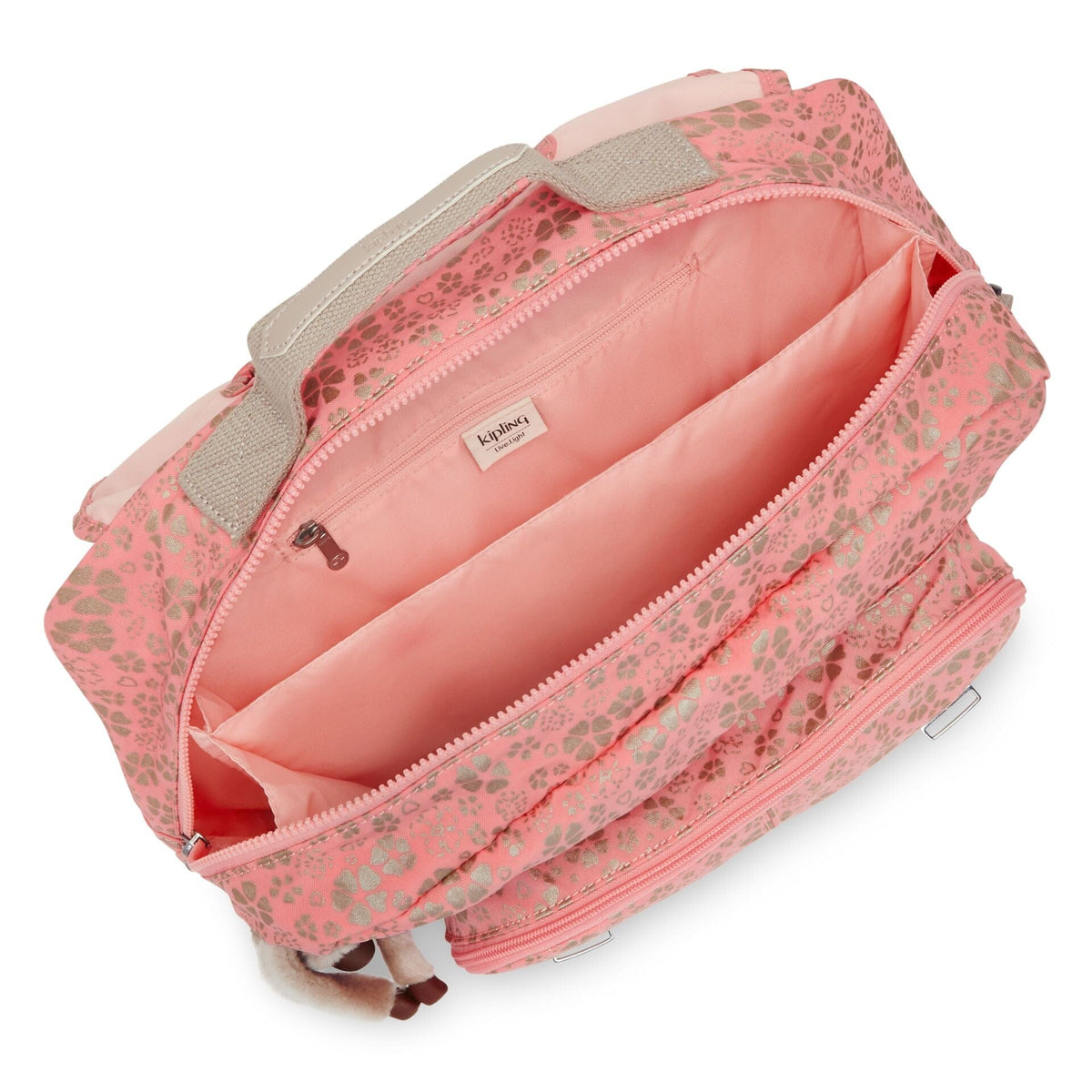 KIPLING-Iniko-حقيبة ظهر متوسطة الحجم (مع حماية للكمبيوتر المحمول)-Sweet MetFloral-I7055-Z98