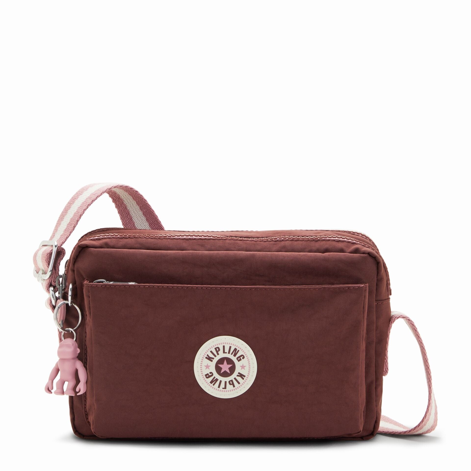KIPLING-Abanu M-Medium crossbody-Mahogany Bl-I7076-Z00