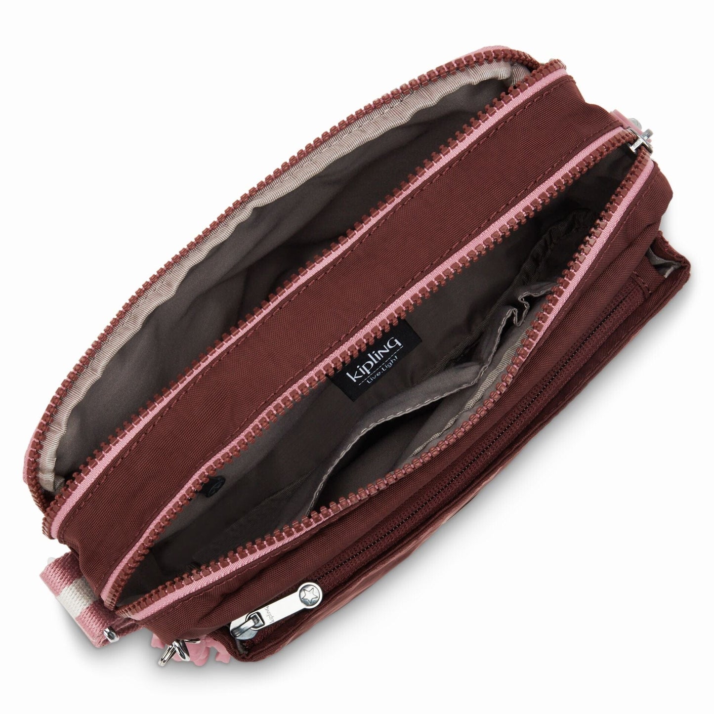 KIPLING-Abanu M-Medium crossbody-Mahogany Bl-I7076-Z00