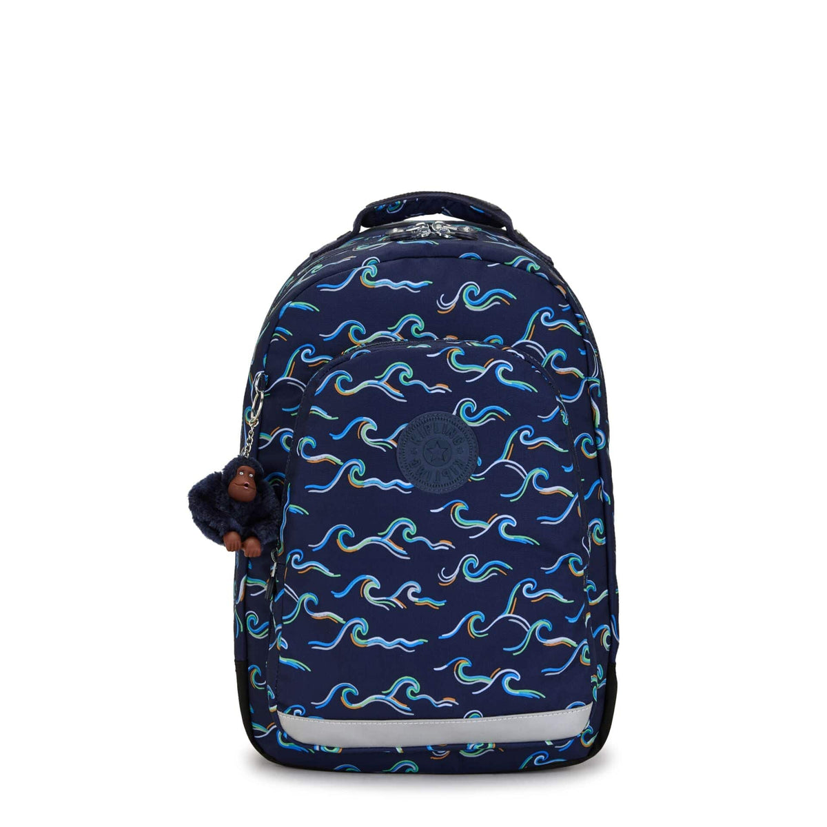 KIPLING-Class Room-Large backpack with laptop protection-Fun Ocean Print-I7090-W92