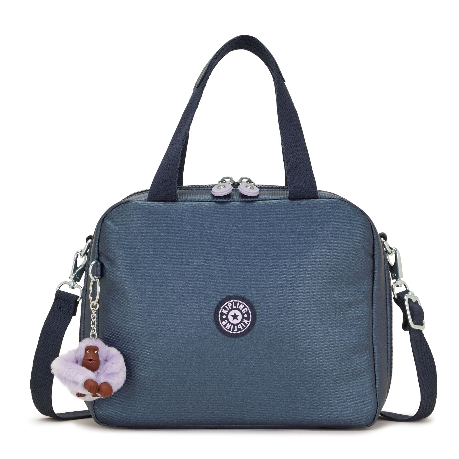 KIPLING-Miyo-Insulated medium lunch bag with trolley sleeve-Admiral Bl Metallic-I7363-7SP