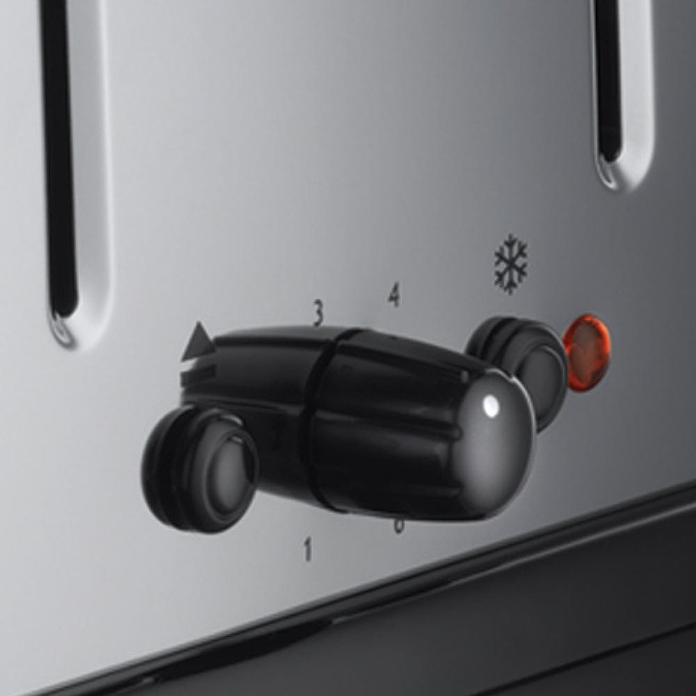 محمصة خبز راسل هوبز الكلاسيكية المصنوعة من الفولاذ المقاوم للصدأ، 4 شرائح، مع رفع عالي وفتحات واسعة - 23340