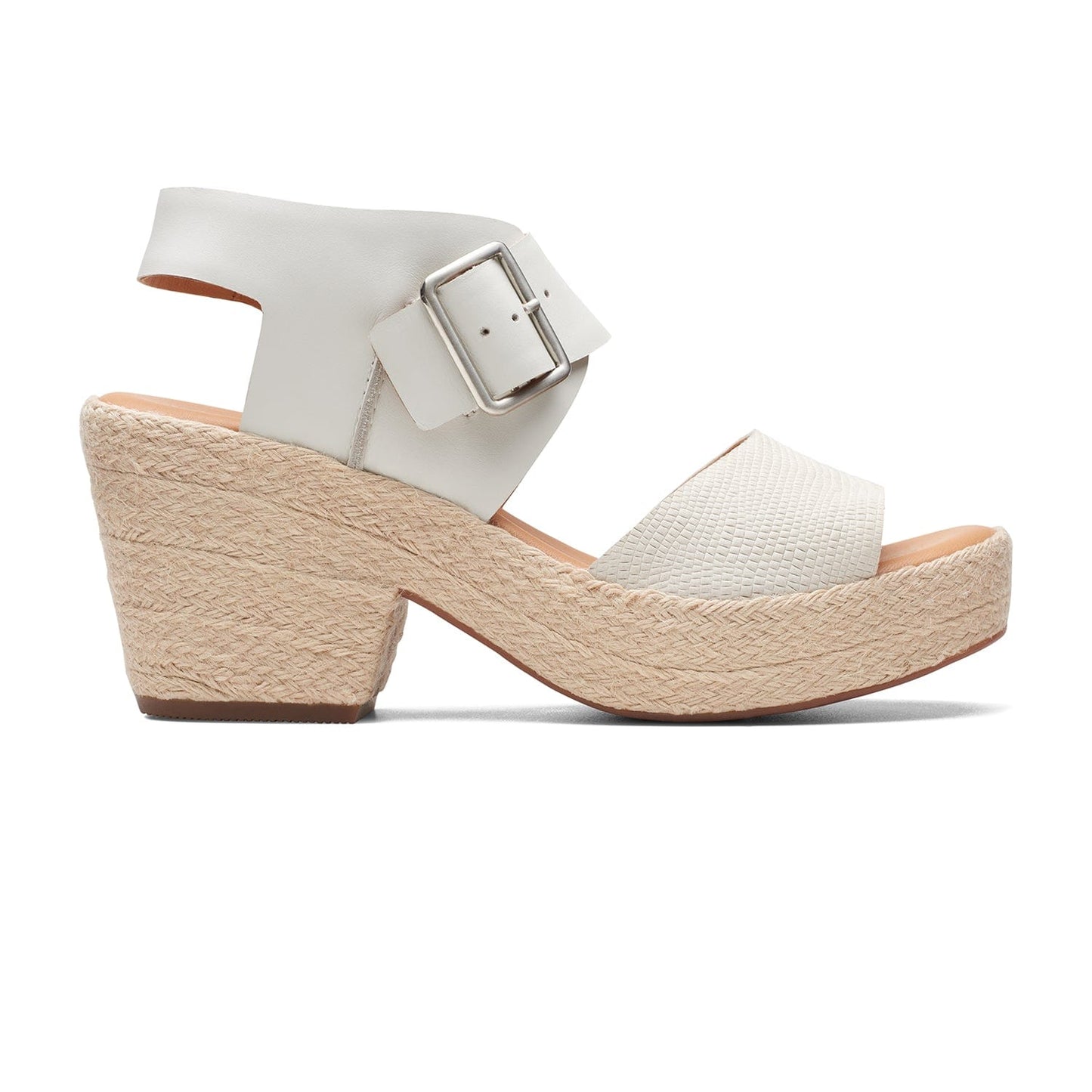 Clarks KimmeiHi Strap Sandals - White Combi - 261710124 - D Width (Standard Fit)