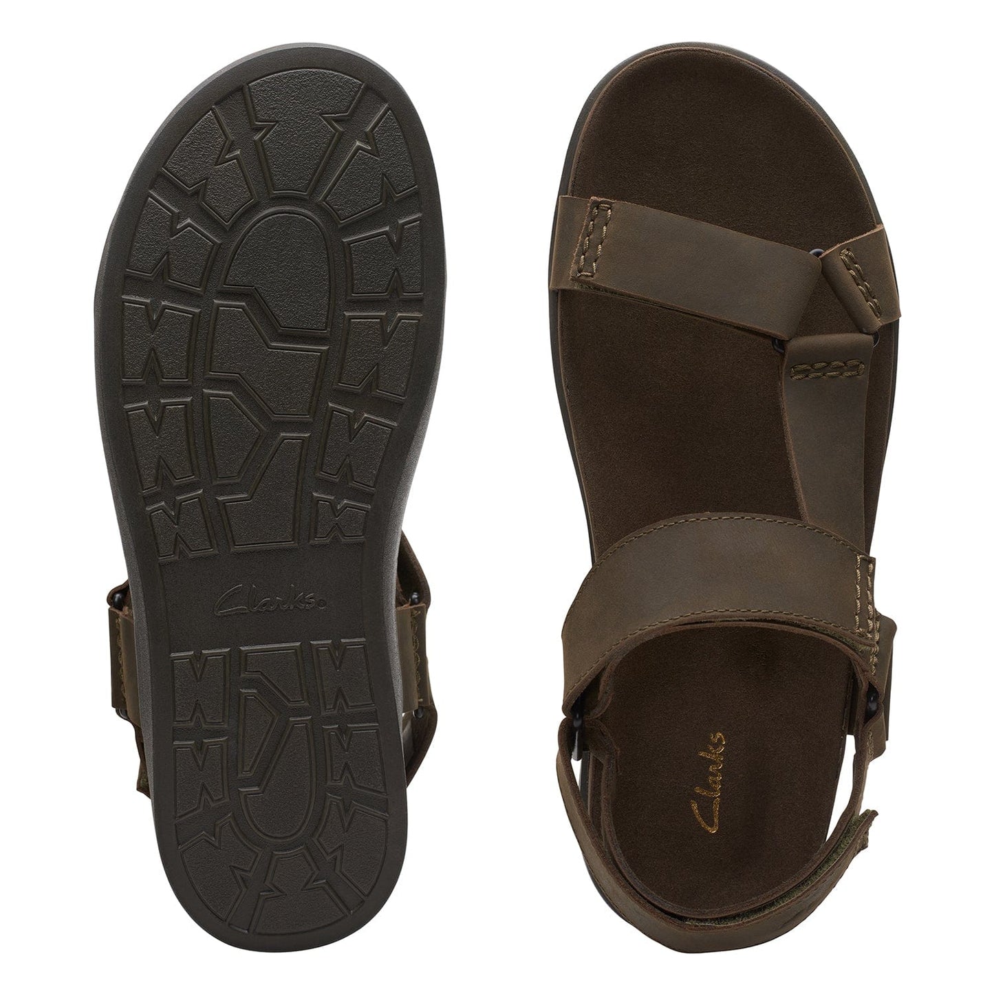 صنادل Clarks Sunder Range - لون زيتوني داكن - 261718877 - عرض G (مقاس قياسي)