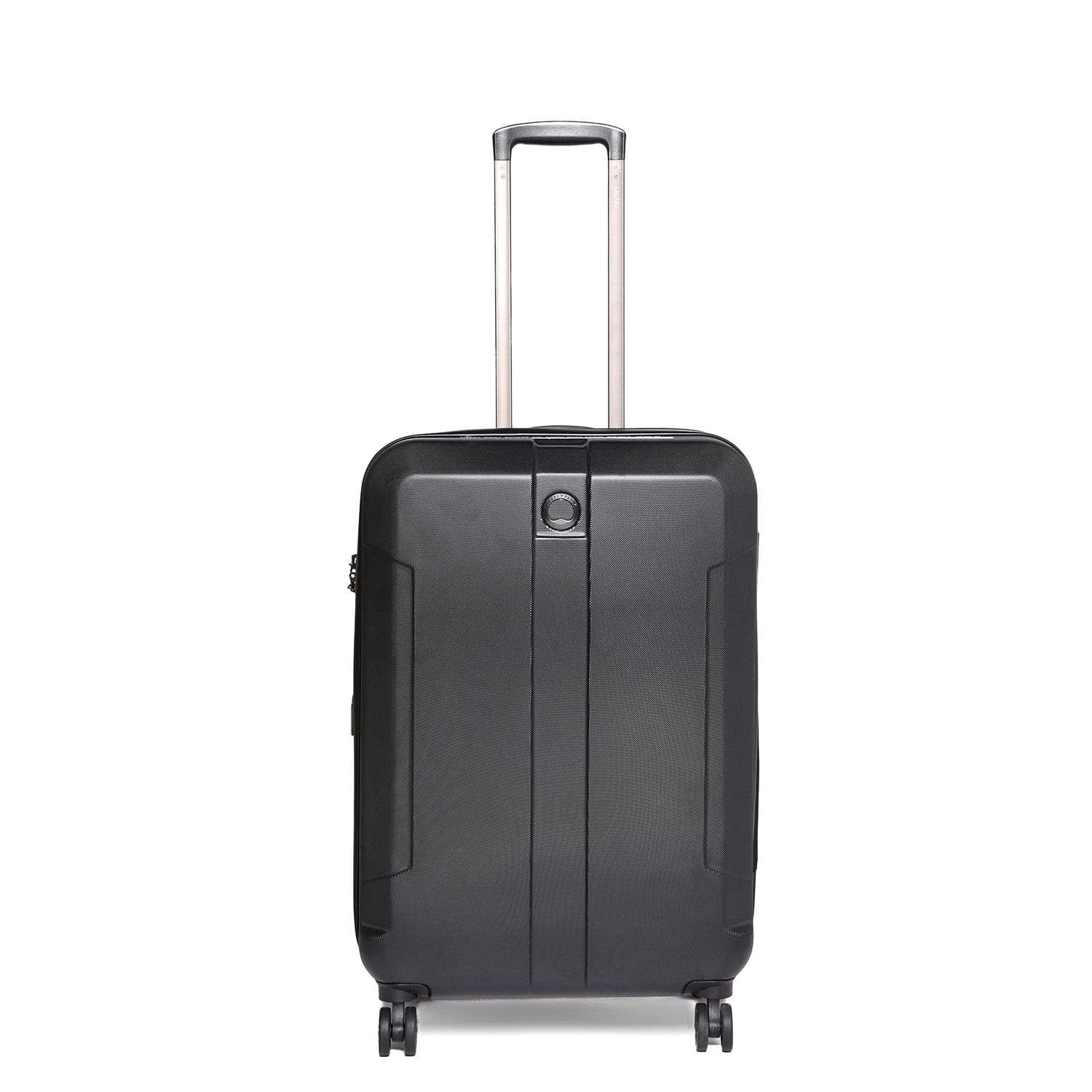 Delsey Depart Hard 69cm Hardcase 4 Double Wheel Expandable Check-In Luggage Trolley Case Black - 00314582000 X9
