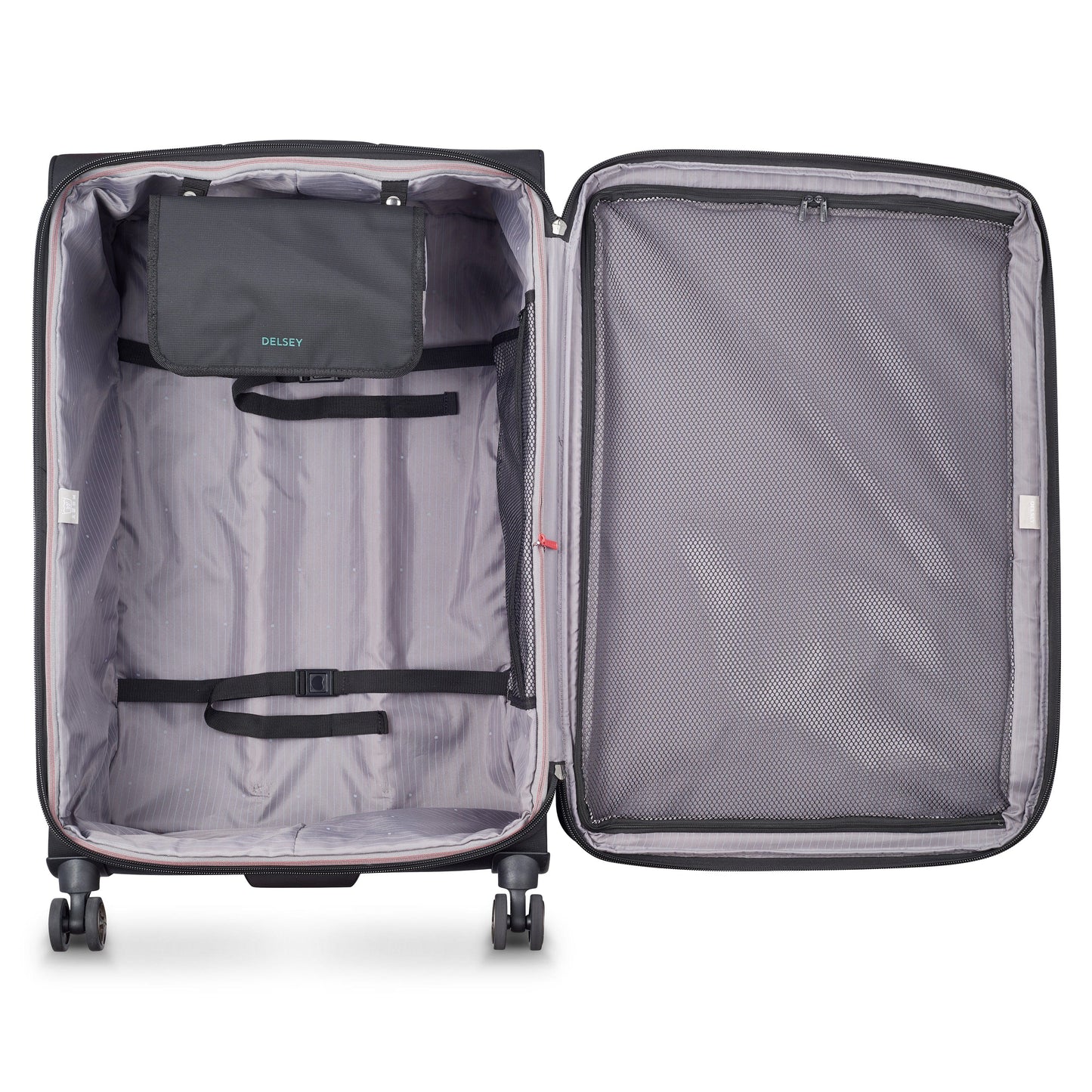 حقيبة سفر Delsey Paris Helium DLX القابلة للتوسيع مقاس 83 سم سوداء