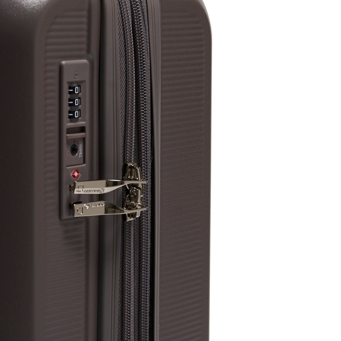 حقيبة سفر صلبة قابلة للتوسيع من إيكولاك سينس، مقاس 56 سم، مزودة بأربع عجلات مزدوجة، لون بني معدني - CHT0023S -20 بني معدني