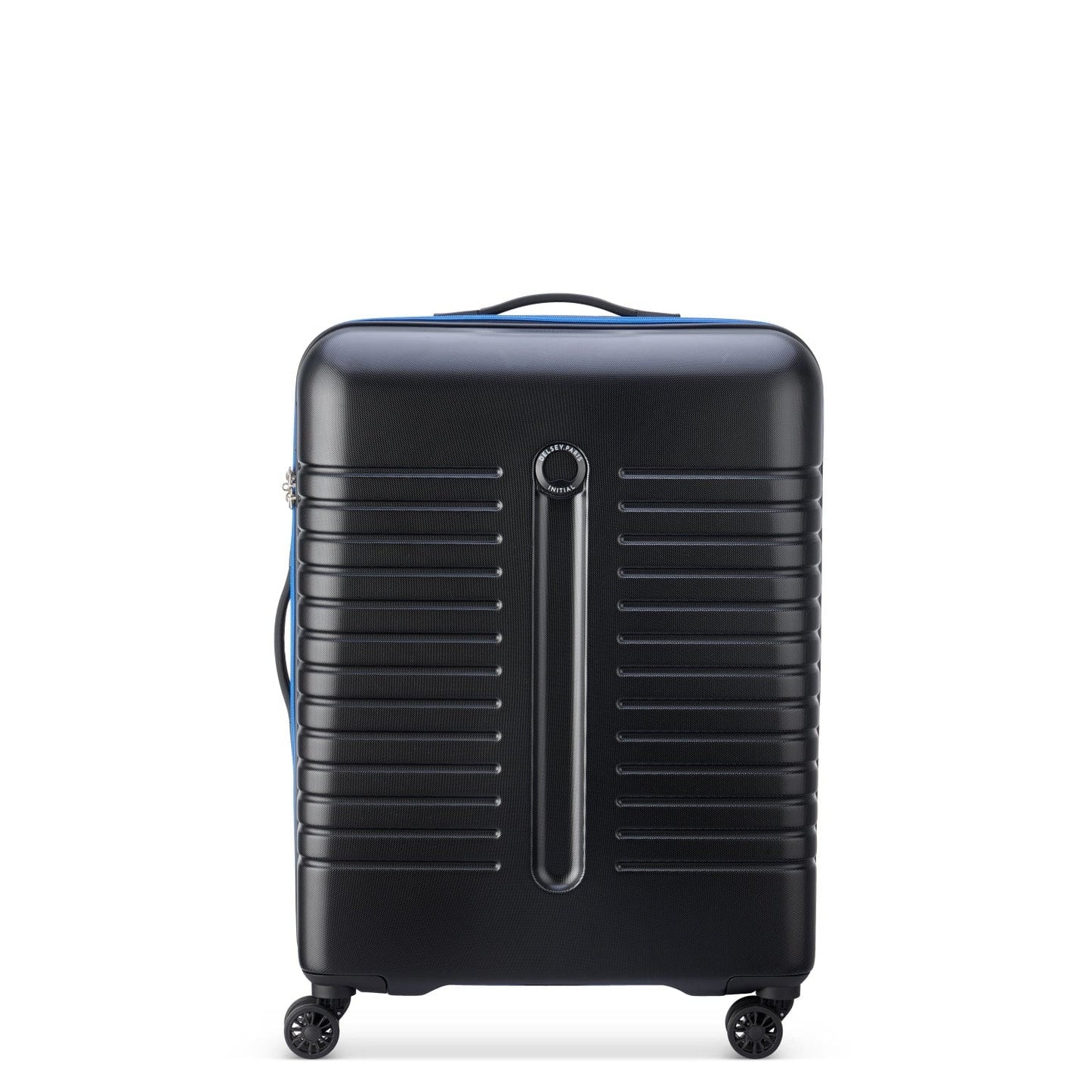 Delsey Iroise 65cm Hardcase 4 Double Wheel Medium Check-In Luggage Trolley Black - 00379281000