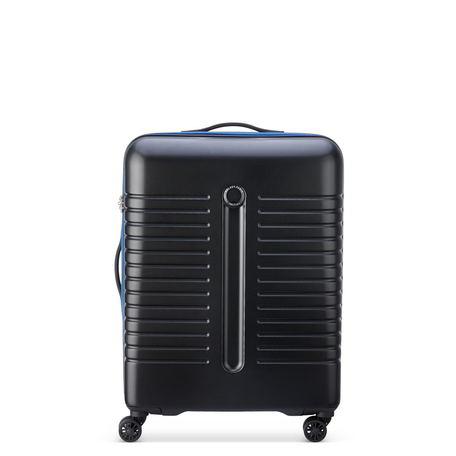 Delsey Iroise 65cm Hardcase 4 Double Wheel Medium Check-In Luggage Trolley Black - 00379281000