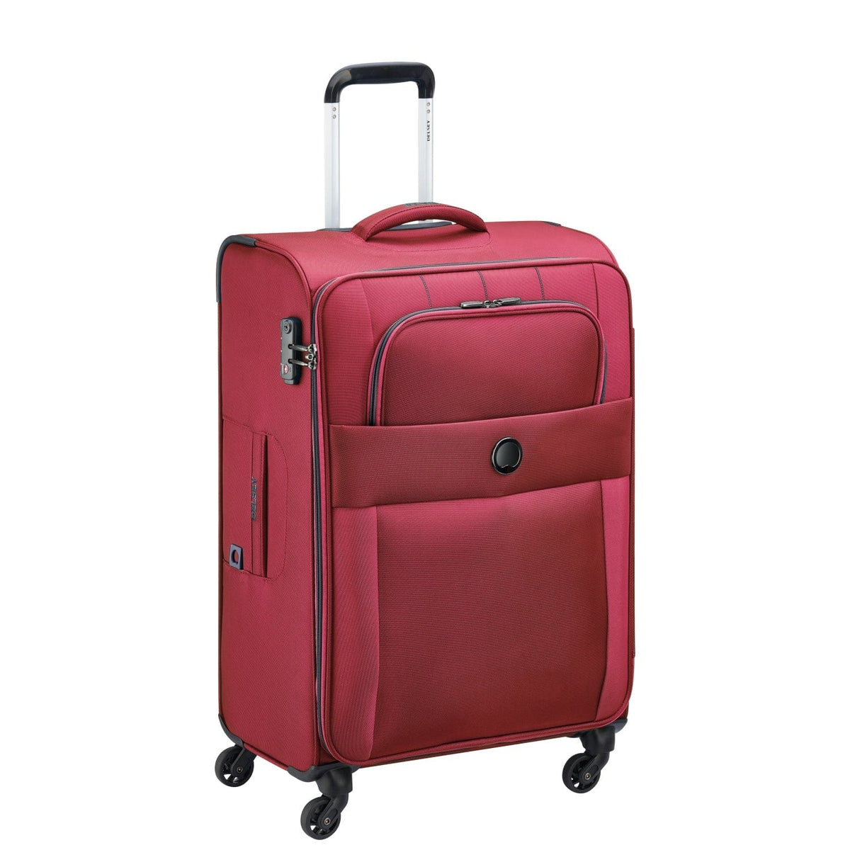 Delsey Cuzco 68cm Softcase 4 Wheel Check-In Luggage Trolley Case Red - 00390681104