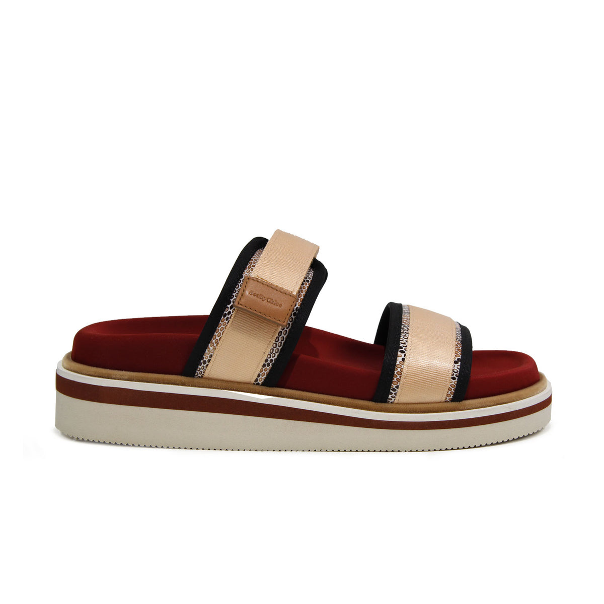 SEE BY CHLOE ROSELLINA SLIP ON PLATFORM SHOES MAROON - SB34002A-11036-504 - SB34002A-11036-504-36