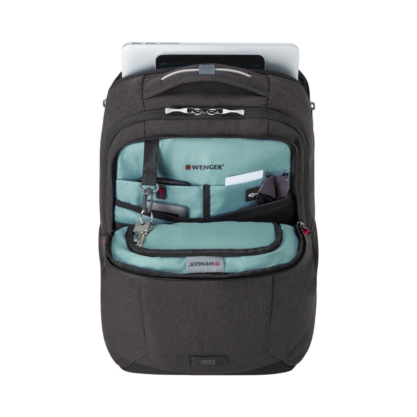 حقيبة ظهر Wenger Mx Professional للكمبيوتر المحمول مقاس 16 بوصة مع جيب للكمبيوتر اللوحي - رمادي - 611641