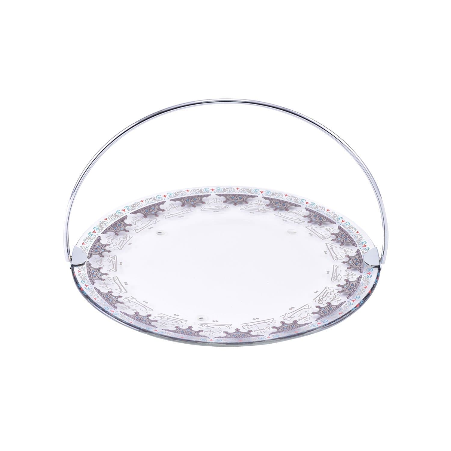 DIMLAJ SUROOR GLASS BASKET PLATINUM - 46624