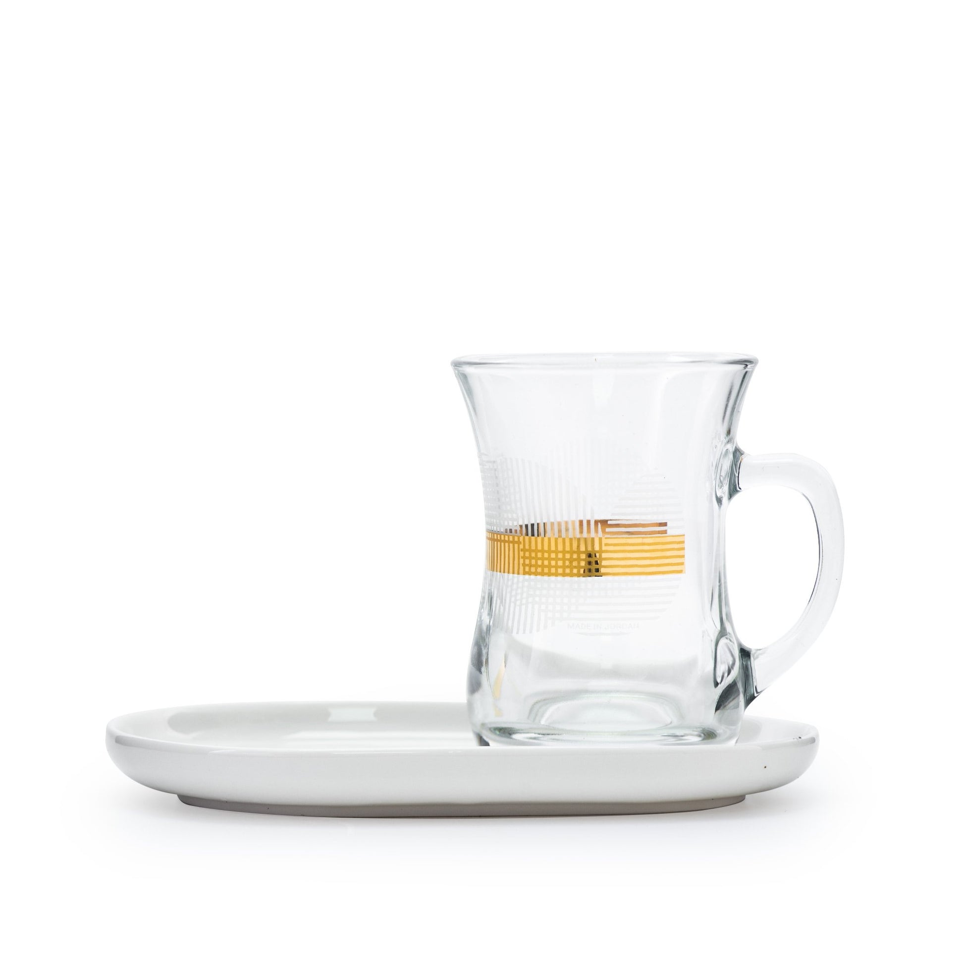 DIMLAJ LUNA GOLD 4PC MUG AND SAUCER SET - 23848