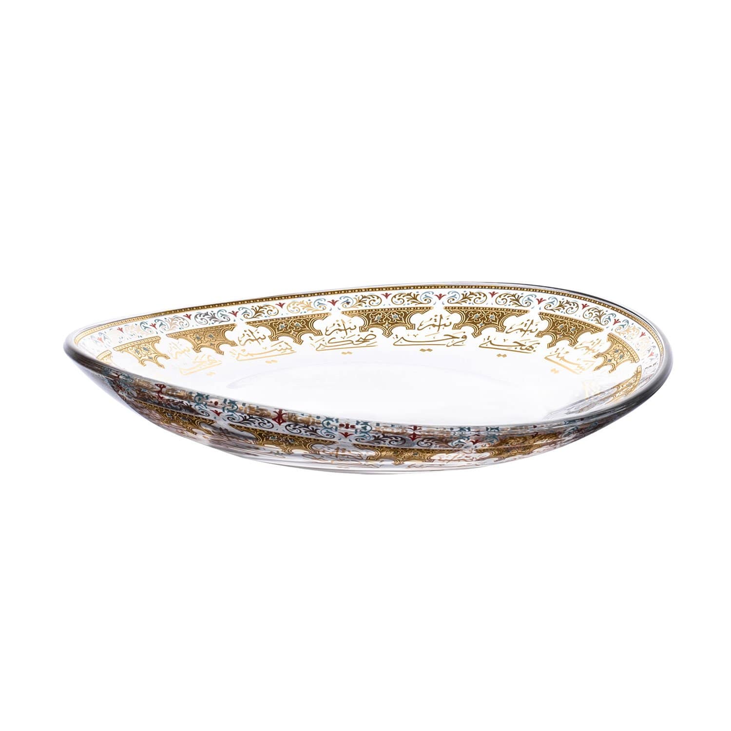 DIMLAJ SUROOR 6PC GLASS PLATE GOLD - 47006
