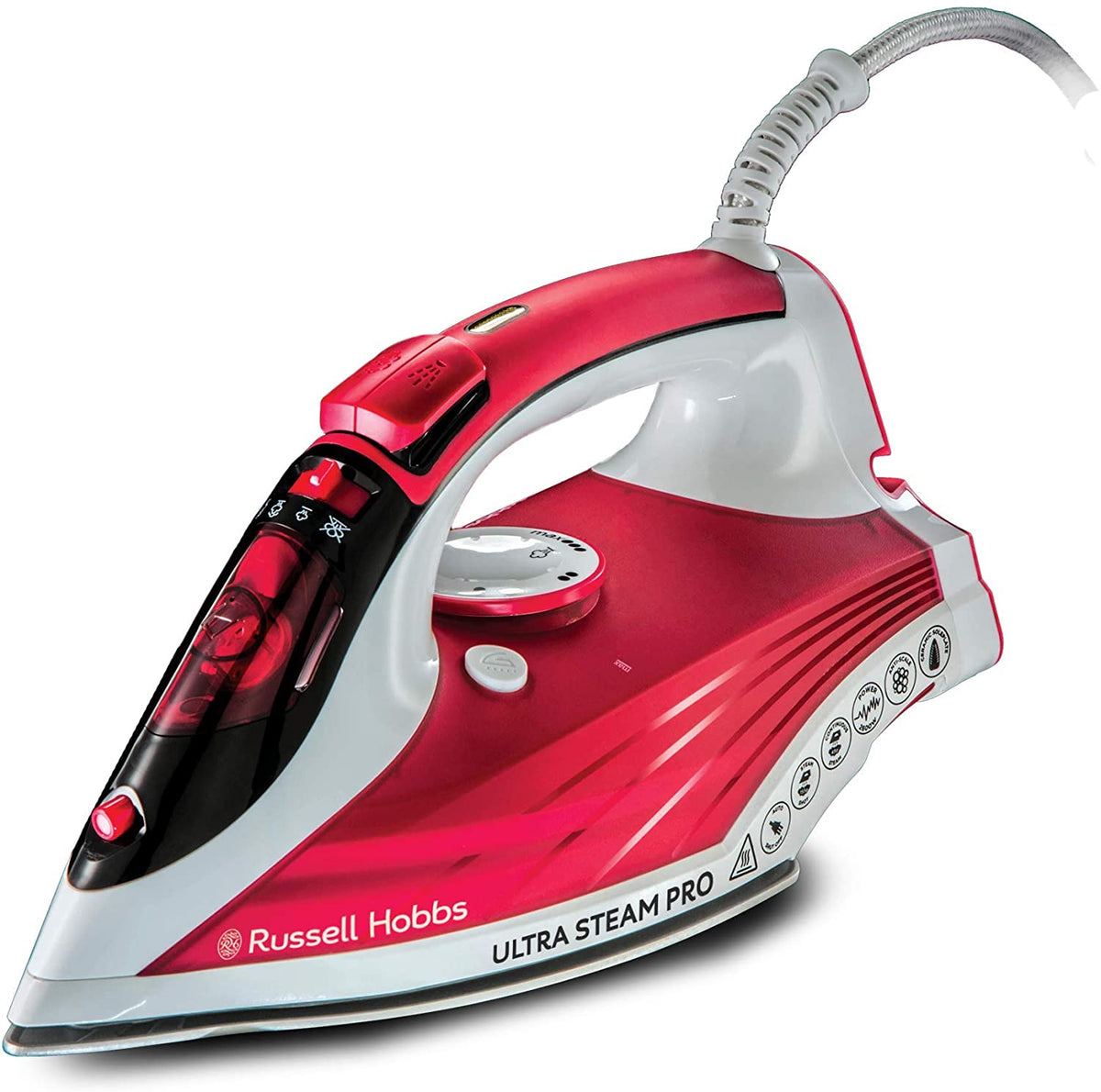 Russell Hobbs Ultra Steam Pro Red 2600W-23990GCC - Jashanmal Home