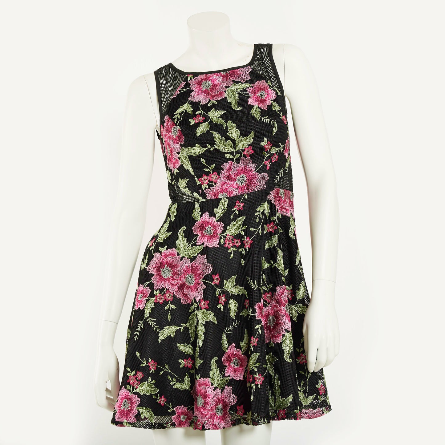 EMBROIDERED NETTING DRESS
