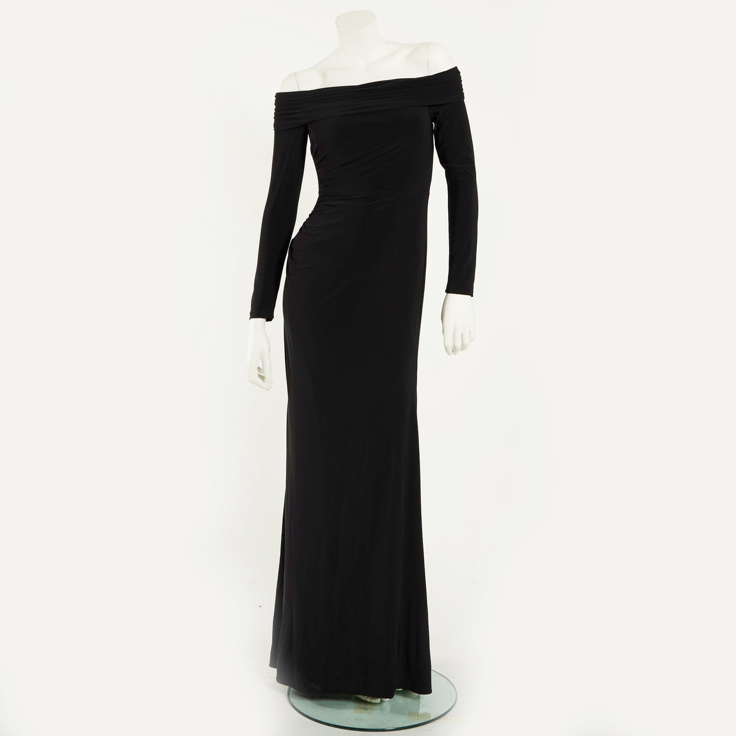 DRAPPED JERSEY LONG DRESS