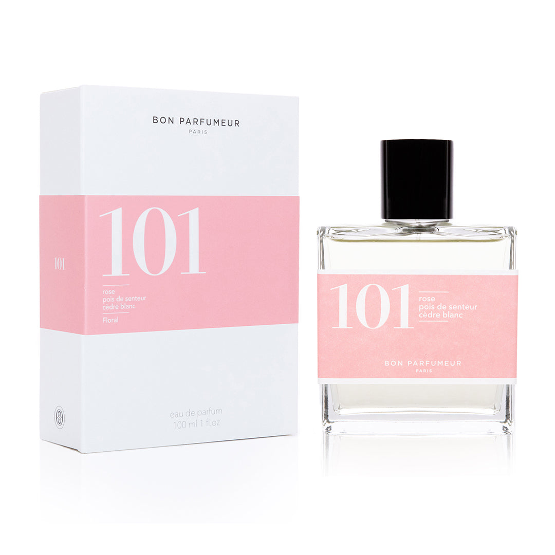 Bon Parfumeur: LES CLASSIQUES - 101 ROSE,SWEET PEA, WHITE CEDAR للنساء ماء عطر 100 مل رذاذ طبيعي